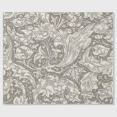 Papier Cadeau Bot floral à fleurs à boutons de William Morris Ba (Plat)