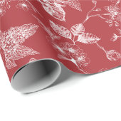 Papier Cadeau Botanical Christmas  (Coin rond)