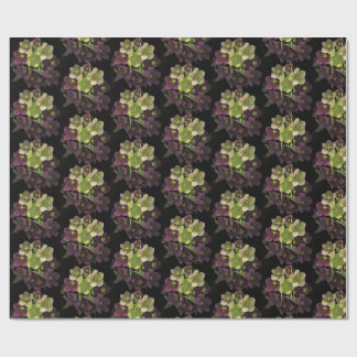 Papier cadeau botanique aux fleurs d'Hellébore