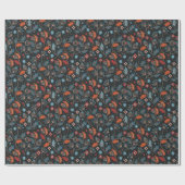 Papier Cadeau Botanique botanique foncé et cosy (Plat)