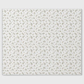 Papier Cadeau Botanique Branches de Baies (Plat)