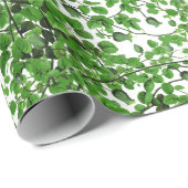 Papier Cadeau Botanique de vigne verte (Coin rond)