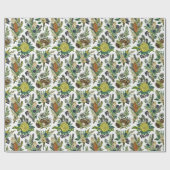 Papier Cadeau botanique d'hiver (Plat)