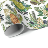 Papier Cadeau botanique d'hiver (Coin rond)