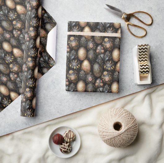 Papier Cadeau Botanique d'oeufs de Pâques (Artisanat)