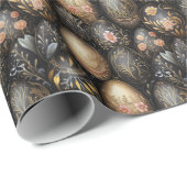 Papier Cadeau Botanique d'oeufs de Pâques (Coin rond)