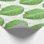 Papier Cadeau Botanique du Motif à feuilles vertes (Coin)