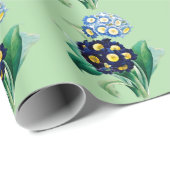 Papier Cadeau Botanique du Primrose (Coin rond)