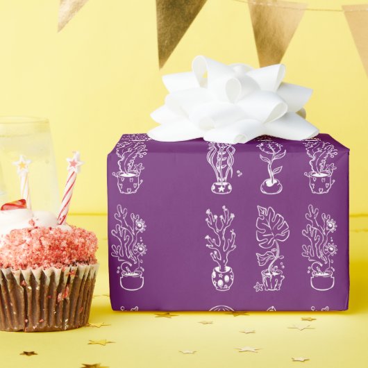 Papier Cadeau Botanique fantaisiste (Fête d'anniversaire)