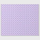 Papier Cadeau Botanique Florale violet Noël moderne (Plat)