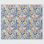 Papier Cadeau Botanique folklorique suédoise (Plat)