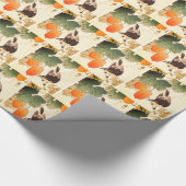 Papier Cadeau Botanique japonaise aux fruits d'oranger (Coin)