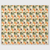 Papier Cadeau Botanique japonaise aux fruits d'oranger (Plat)