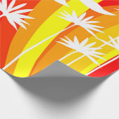 Papier Cadeau Botanique orange et blanche (Coin)