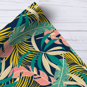 Papier Cadeau Botanique Tropical Summer Palm Feuille