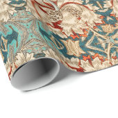 Papier cadeau botanique victorien vintage (Coin rond)