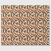 Papier Cadeau Botaniques Abstraites : Canvas Blanches (Plat)