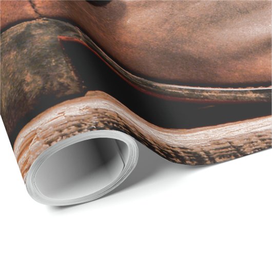 Papier Cadeau Botte de cowboy de 60 livres d'enrobage de papier  (Coin rond)