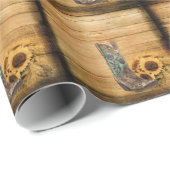 Papier Cadeau Botte de tournesol de l'Ouest patiné (Coin rond)