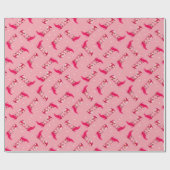 Papier Cadeau Bottes de cowboy et fleurs (Plat)