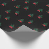 Papier Cadeau Bottes de cowboy rouge et épinette (Coin)