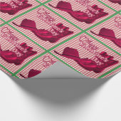 Papier Cadeau Bottes de cowgirl de l'Ouest et Valentines Casquet (Coin)