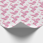 Papier Cadeau Bottes de cowgirl florales occidentales roses et p (Coin)