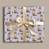 Papier Cadeau Bottes de fille du Sud Anniversaire