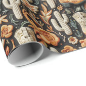 Papier Cadeau Bottes Et Cactus (Coin rond)