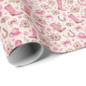 Papier Cadeau Bottes Nœuds et Petits Orteils (Coin rond)