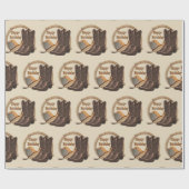 Papier Cadeau Bottes occidentales de casquette de cowboy et (Plat)