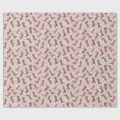 Papier Cadeau Bottes pour fille en papier en rose et en fleurs B (Plat)