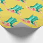 Papier Cadeau Bottes Western Cowboy Fleurs N'IMPORTE QUELLE COUL (Coin)