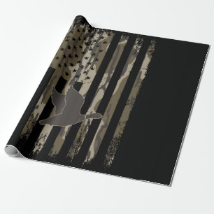 Papier Cadeau Bottomland Camo Chasse au canard américain Drapeau