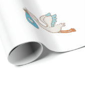 Papier Cadeau Bouche avec baby shower mignon bébé (Coin rond)