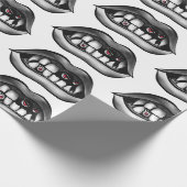 Papier Cadeau Bouche Goth Vampire Avec Les Gens Et Les Créatures (Coin)