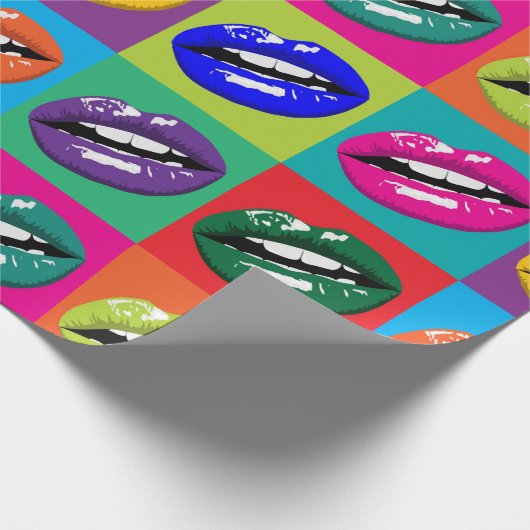 Papier Cadeau Bouche pop-art (Coin)