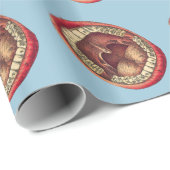 Papier Cadeau Bouche vintage (Coin rond)