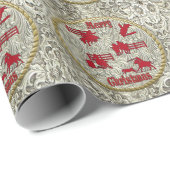 Papier Cadeau Boucle de ceinture rodéo en argent (Coin rond)