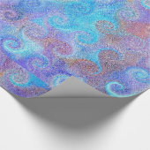 Papier Cadeau Boucles bleues de mer (Coin)
