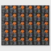Papier Cadeau Boucles de basket-ball, Lecteur de basket-ball Cad (Plat)