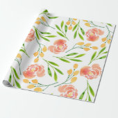 Papier Cadeau Boucles de fleurs (Déroulé)