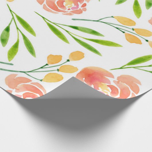 Papier Cadeau Boucles de fleurs (Coin)