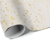 Papier Cadeau Boucles d'or Splashed sur Crème, Papier d'envelopp (Coin rond)
