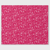 Papier Cadeau Boucles Whimsical Modernes Framboise (Plat)