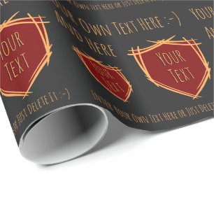 Papier Cadeau Bouclier du chevalier. Armoiries. Insigne de sécur