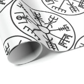 Papier Cadeau bouclier Odin des norses de symbole de Viking de (Coin rond)