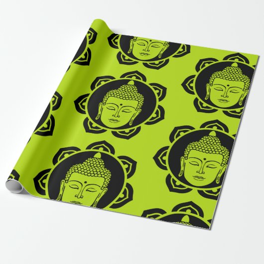 Papier Cadeau Bouddha décoratif (Déroulé)