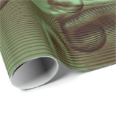 Papier Cadeau bouddha en vert (Coin rond)