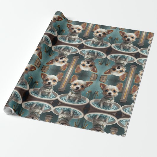 Papier Cadeau Bouddhas dans un bain (Déroulé)
